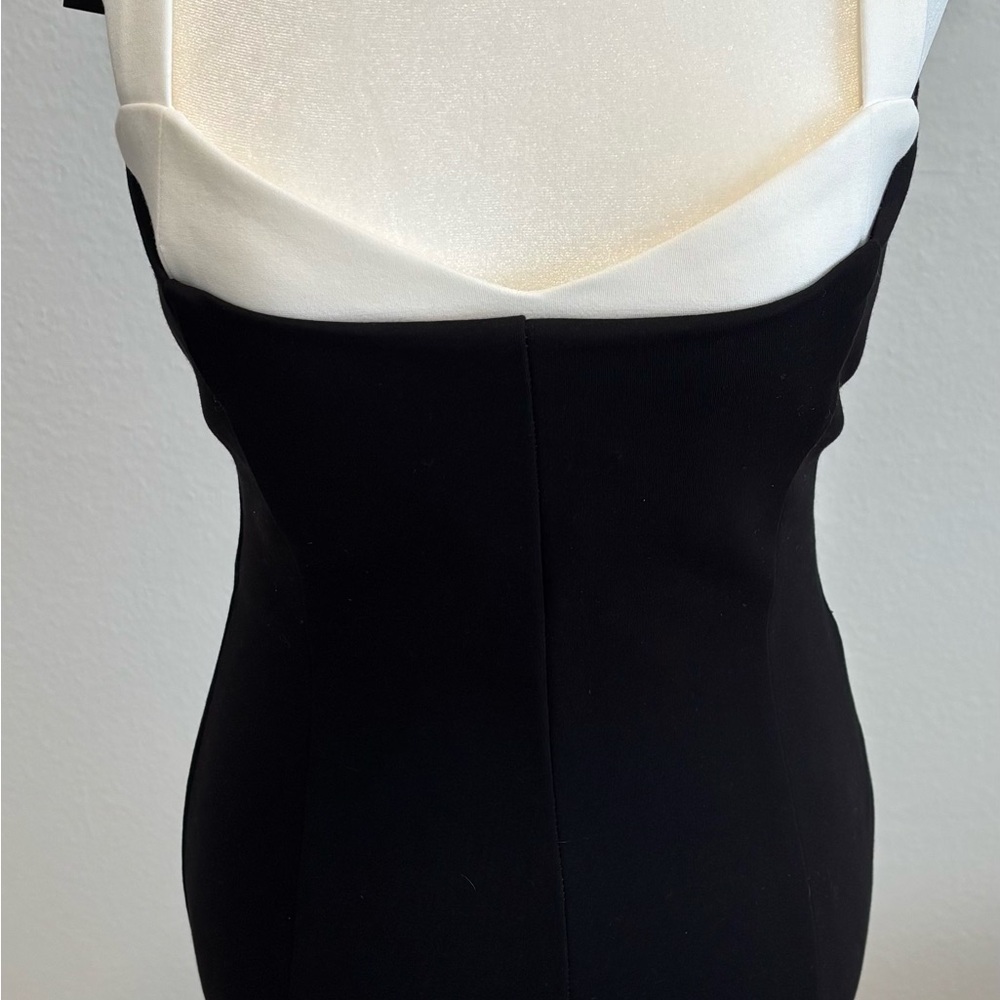 Elegant Black and White Dress